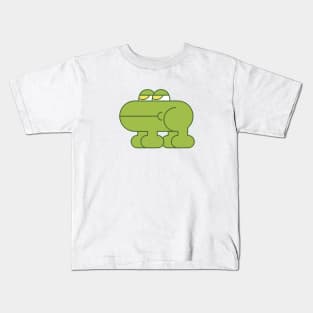 Bored Cute Frog Friend Vector Illustration Kids T-Shirt